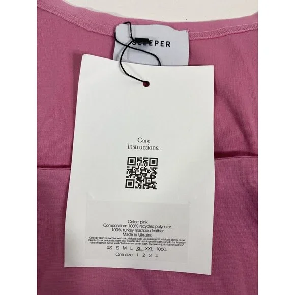 Sleeper Womens Weekend Chic Set Feather Top With Leggings XL 10-14 Pink - Picture 12 of 15